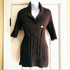 Twiggy SOFT Angora Cable Knit Sweater Tunic-M